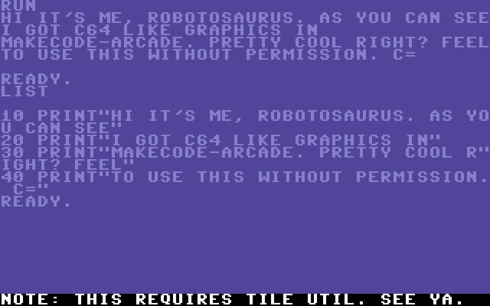 C64 TEXT MODE